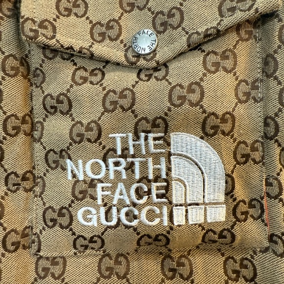 The North Face x Gucci Brown Monogram Puffer Vest New, never been worn - Picture 2 of 6